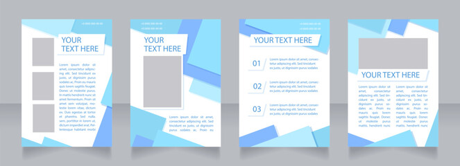 Customer service advertising blank brochure layout design. Vertical poster template set with empty copy space for text. Premade corporate reports collection. Editable flyer paper pages