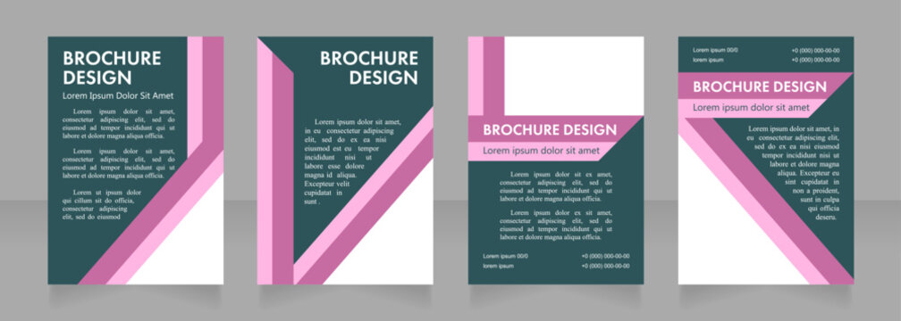 Academic conference presentation blank brochure layout design. Vertical poster template set with empty copy space for text. Premade corporate reports collection. Editable flyer paper pages