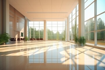 Fototapeta premium Empty interior hall with modern design.