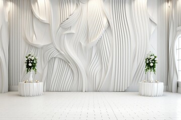 Beautiful backdrop for a Wedding, Prom or special event created.