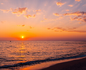 Obraz premium sunset at the beach