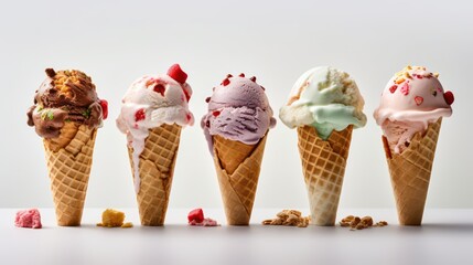 ice cream cone with white background