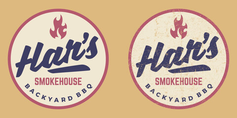 Smoke House Circle Logo Badge