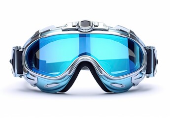 Ski glasses isolated on white background created with Generative AI technology