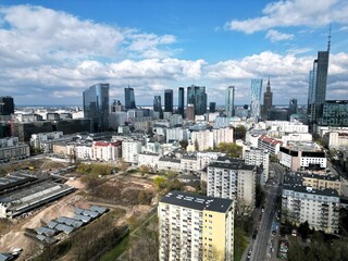 Fototapeta premium view on the warsaw city 