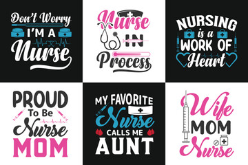 Nurse T-shirt Design Bundle, Nurse Life Vector T-shirt Bundle, Nurse Saying Bundle, Medical, Nurse Passion Quotes,  Nurse Clipart, Nurse Quotes Bundle, Nurse Gift, Nurse Sublimation Files, Nurse 