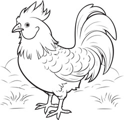 educational illustrations coloring pages for kids rooster coloring page ready to print,iso size