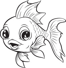 educational and instructive drawings coloring pages for kids fish coloring page