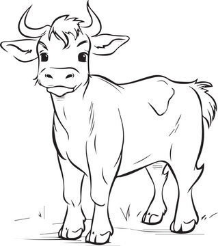 Educational Drawings Coloring Pages For Kids Cow Coloring Page Ready To Print,iso Size