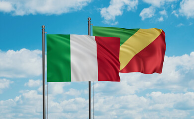 Congo and Italy flag