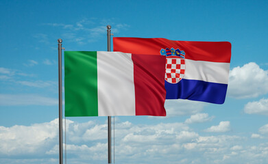 Croatia and Italy flag