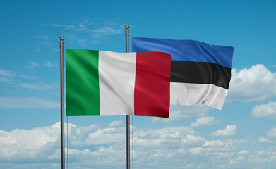 Estonia and Italy flag