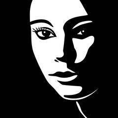 Face graphic for use as a template for flyer or for use in web design.