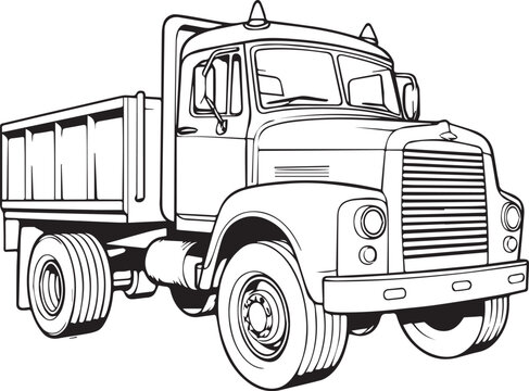 truck drawing educational coloring pages for kids easy and ready to print coloring book fast output ideal for printing