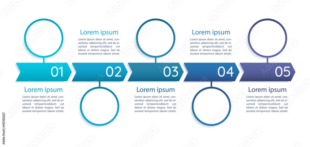 Aufkleber business blue infographic chart design template. professional management. abstract infochart with co