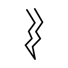 Black line icon for Crack