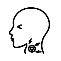 Black line icon for Sore