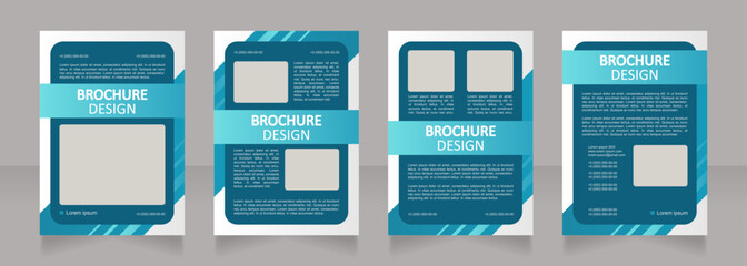 Stocks and shares purchasing blank brochure layout design. Vertical poster template set with empty copy space for text. Premade corporate reports collection. Editable flyer paper pages