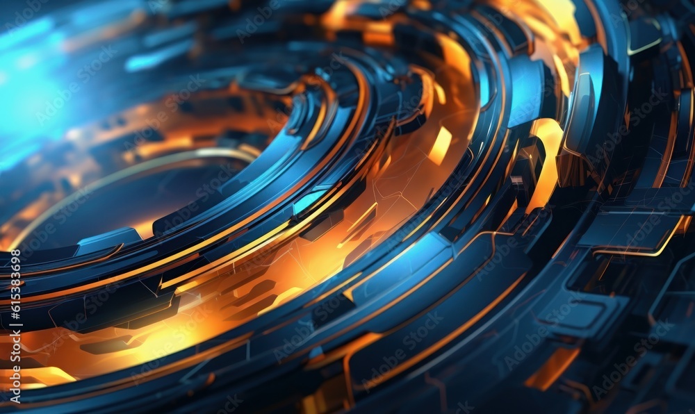 Poster abstract technology background, global network connection and communication concept. generative ai