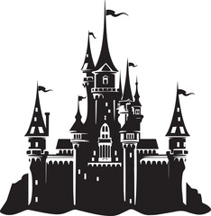 Castle silhouette, Vector Illustration, SVG © Dmytro