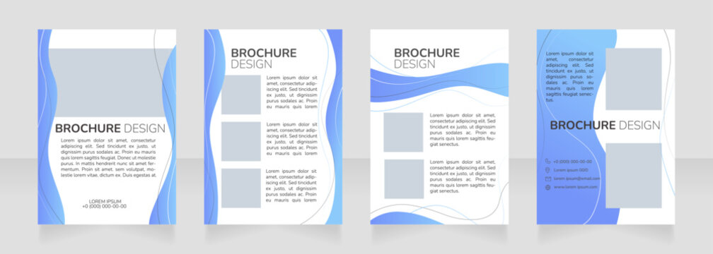 Nursing education program blank brochure design. Template set with copy space for text. Premade corporate reports collection. Editable 4 paper pages. Nunito Bold, ExtraLight, Light fonts used
