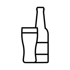 Beer line icon, logo vector