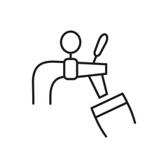 Beer line icon, logo vector