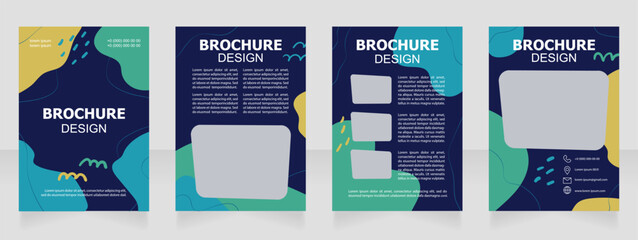 Dramatic theory course blank brochure design. Template set with copy space for text. Premade corporate reports collection. Editable 4 paper pages. Tahoma, Myriad Pro, Arial fonts used
