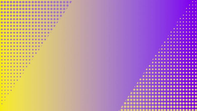 Moving halftones or dot with a shape in the center on a pastel purple gradient color background