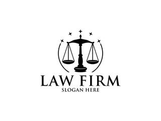 Law Firm Logo, Lawyer logo with creative law element