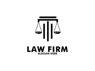 Law Firm Logo, Lawyer logo with creative law element