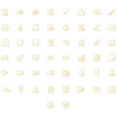 Vector of Education Icon Set Thin Gradient. Perfect for user interface, new application.