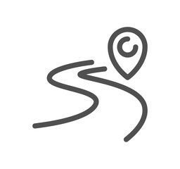 Truck logistics related icon outline and linear vector.