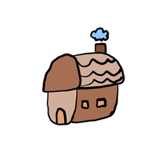 Illustrations house on white background