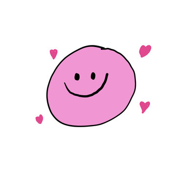 Icon Pink Smiley Face Happy 