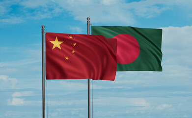 Bangladesh and China flag