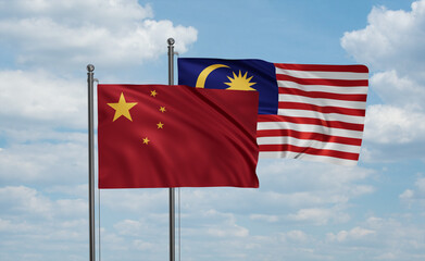 Malaysia and China flag