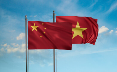 Vietnam and China flag