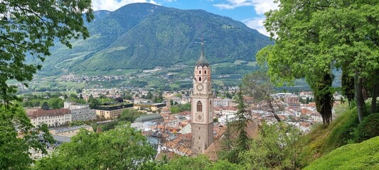 Merano - South Tyrol - Italy
a wonderful view of a beautiful natural Mediterranean city - obrazy, fototapety, plakaty