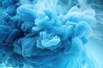 Fototapeta premium Clouds of mystical blue smoke. Generative AI