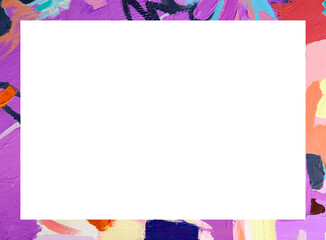 Abstract painting texture closeup. Bright art background. Paint brush strokes. Glamour texture. Cosmetic label design. Textured background for shampoo, cream, beauty products banner. Multicolor spots.