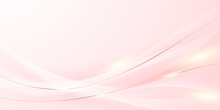 pink background design with luxury golden elements vector illustration