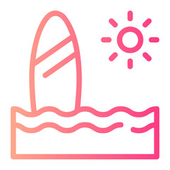 Fototapeta premium surf gradient icon