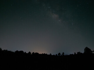 Night sky milky way galaxy, Nature background.