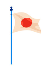 Japanese flag - modern flat design style single isolated image