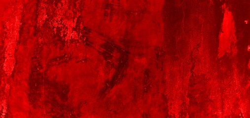 Cracked red wall background, scary bloody wall texture. white wall with blood splatter. for horror or halloween concept background - obrazy, fototapety, plakaty