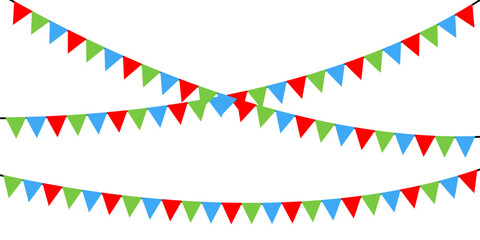 Obraz premium Colorful Bunting Flag Garlands For Carnival