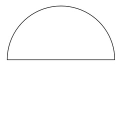 half circle math icon 180°
