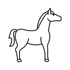 Fototapeta na wymiar Horse outline icon. Equine line