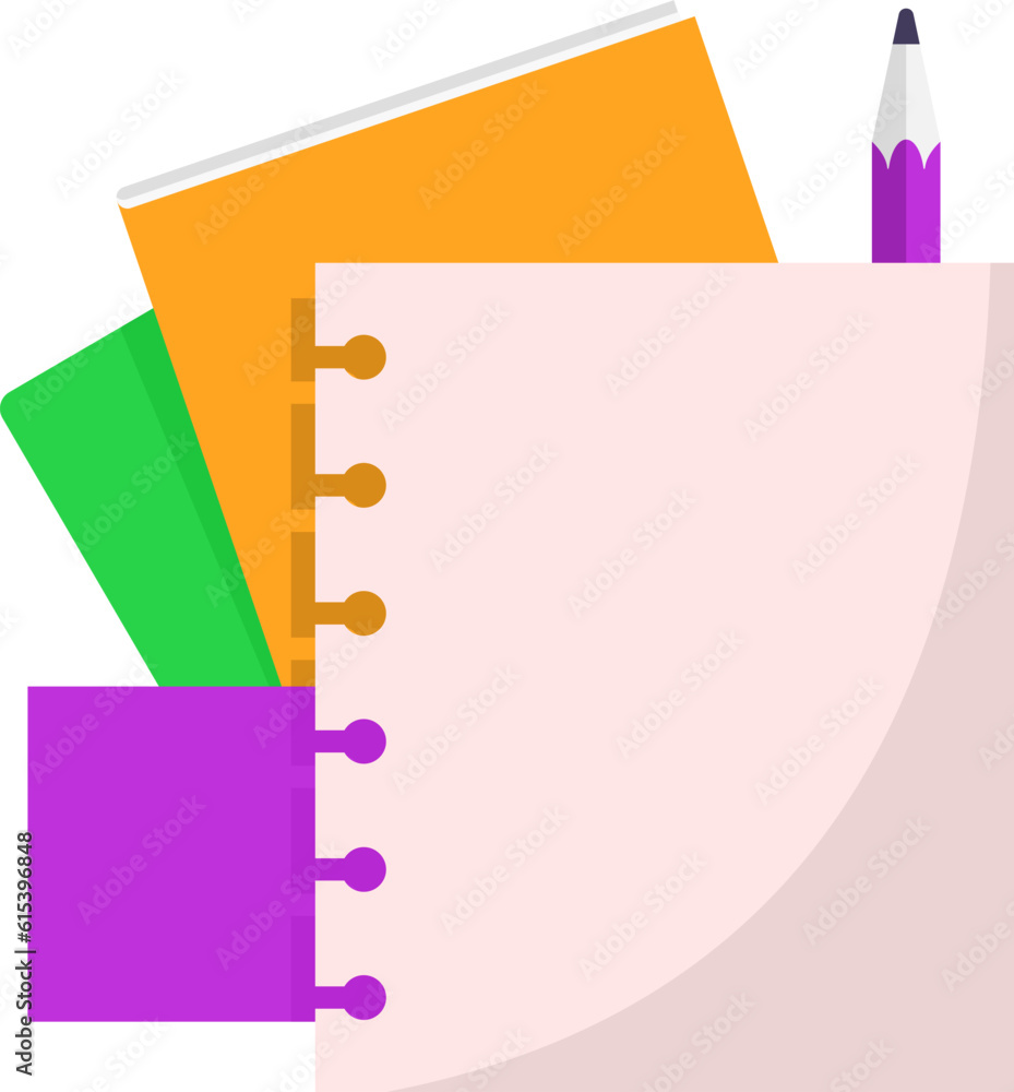 Poster stationery vector design element. writing materials. abstract customizable symbol for infographic wi